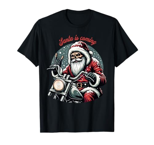 Motorrad Weihnachtsmann Biker Weihnachten Männer & Frauen T-Shirt Motorrad Weihnachtsmann Biker Weihnachten Männer & Frauen T-Shirt von Lustiges Weihnachts Geschenk & Biker Santa coming