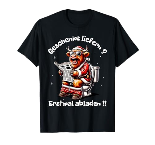 Weihnachtsmann Rentier lustiges Männer & Frauen Weihnachten T-Shirt Weihnachtsmann Rentier lustiges Männer & Frauen Weihnachten T-Shirt von Lustiges Weihnachts Geschenk & Rind Santa Claus