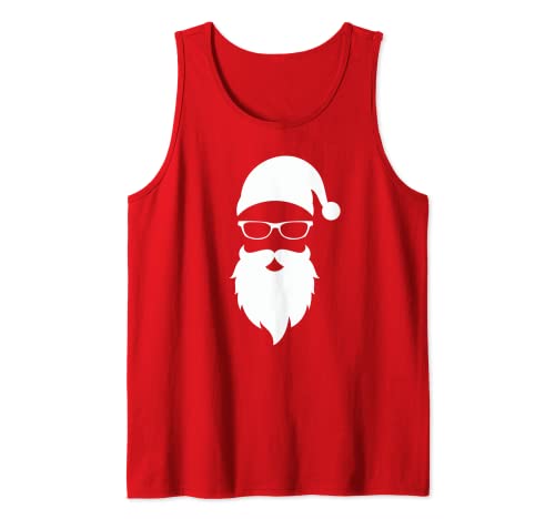 Weihnachtsmann Sonnenbrille Weihnachten Santa Claus Herren Tank Top von Lustiges Weihnachts Geschenke