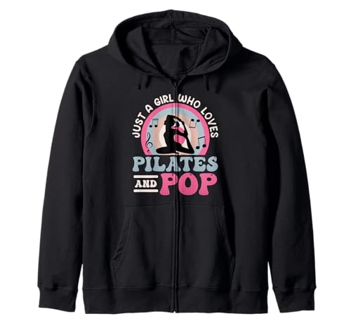 Musik Yoga JUST A GIRL WHO LOVES PILATES AND POP Yogi Kapuzenjacke Musik Yoga JUST A GIRL WHO LOVES PILATES AND POP Yogi Kapuzenjacke von Lustiges Yoga T-Shirt Yogi Musik Yoga Outfit
