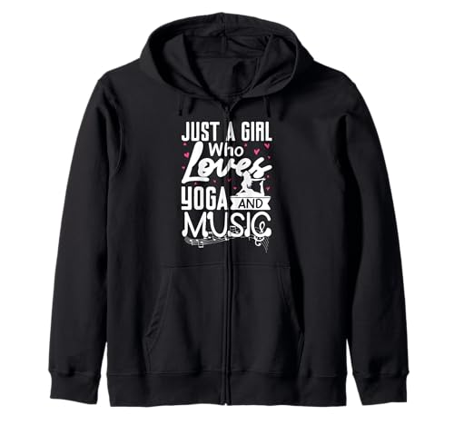 Yoga Outfit JUST A GIRL WHO LOVES YOGA AND MUSIC Yoga Kapuzenjacke Yoga Outfit JUST A GIRL WHO LOVES YOGA AND MUSIC Yoga Kapuzenjacke von Lustiges Yoga T-Shirt Yogi Musik Yoga Outfit