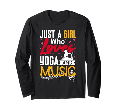 Yoga Outfit JUST A GIRL WHO LOVES YOGA AND MUSIC Yoga Langarmshirt Yoga Outfit JUST A GIRL WHO LOVES YOGA AND MUSIC Yoga Langarmshirt von Lustiges Yoga T-Shirt Yogi Musik Yoga Outfit