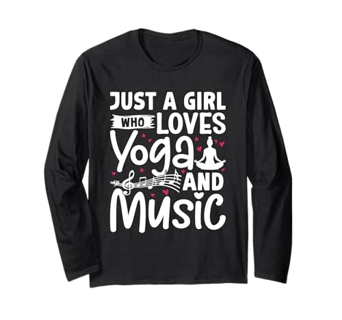 Yoga Outfit JUST A GIRL WHO LOVES YOGA AND MUSIC Yoga Langarmshirt Yoga Outfit JUST A GIRL WHO LOVES YOGA AND MUSIC Yoga Langarmshirt von Lustiges Yoga T-Shirt Yogi Musik Yoga Outfit