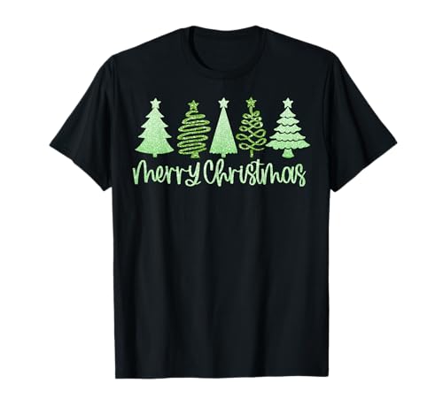 Lustige Weihnachten Frohe Weihnachten Baum grün Damen T-Shirt Lustige Weihnachten Frohe Weihnachten Baum grün Damen T-Shirt von Lustiges frohes Weihnachtsbaum-grünes