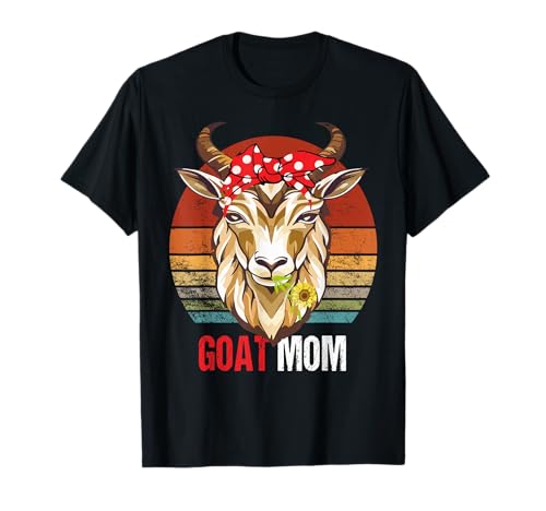 Frauen-Ziegen-Mutter-Vintage Bauernhof-Tier-lustige Ziegen T-Shirt Frauen-Ziegen-Mutter-Vintage Bauernhof-Tier-lustige Ziegen T-Shirt von Lustiges süßes Ziegen-Bandana für Ziegenliebhaber