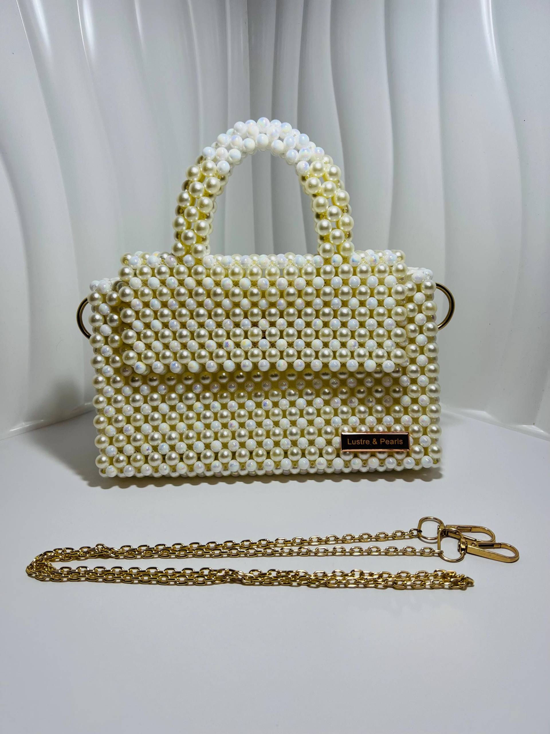 Handgefertigte Perlen Tasche - Elegante Weiße Schultertasche -Luxus Abend Geldbörse Perfektes Geschenk Für Sie Handgefertigte Perlen Tasche - Elegante Weiße Schultertasche -Luxus Abend Geldbörse Perfektes Geschenk Für Sie von LustrePearlsGK