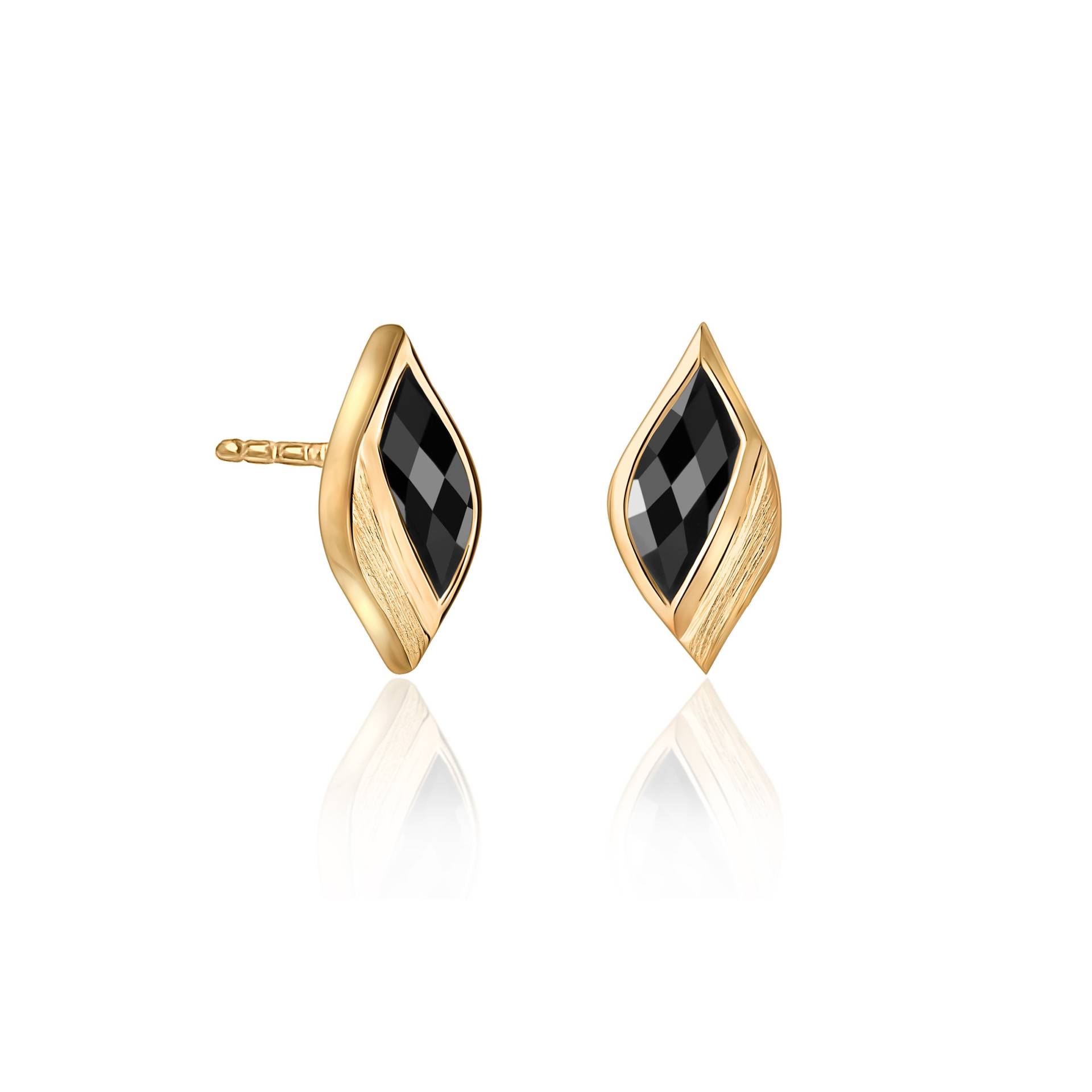 Gold Onyx Ohrstecker, Ohrringe, Damen Weihnachtsgeschenk Für Sie, Damenschmuck von Lustreandloveshop