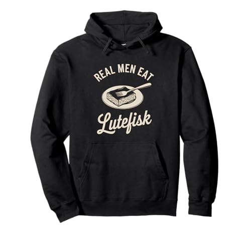 Echte Männer Essen Lutefisk Pullover Hoodie von Lutefisk Food