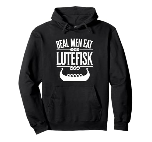 Echte Männer Essen Lutefisk Pullover Hoodie von Lutefisk Food