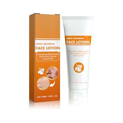 Antitranspirant Gesichtscreme, 50 Ml Schweißabsorbierende Gesichtslotion Antitranspirant Für Gesicht Anti-Schweiß Lotion Für Stirn & Kopfhaut, Antischweißcreme Gesicht Für Männer Und Frauen von Luthasolic