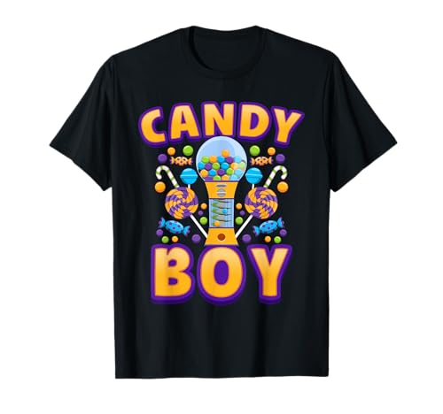 Candy Boy Süßigkeiten Bonbons T-Shirt Candy Boy Süßigkeiten Bonbons T-Shirt von Lutscher Kaugummi Süßigkeit Motiv