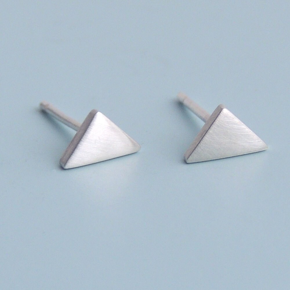 Dreieck Ohrstecker Sterling Silber Kleine von LuttrellStudio