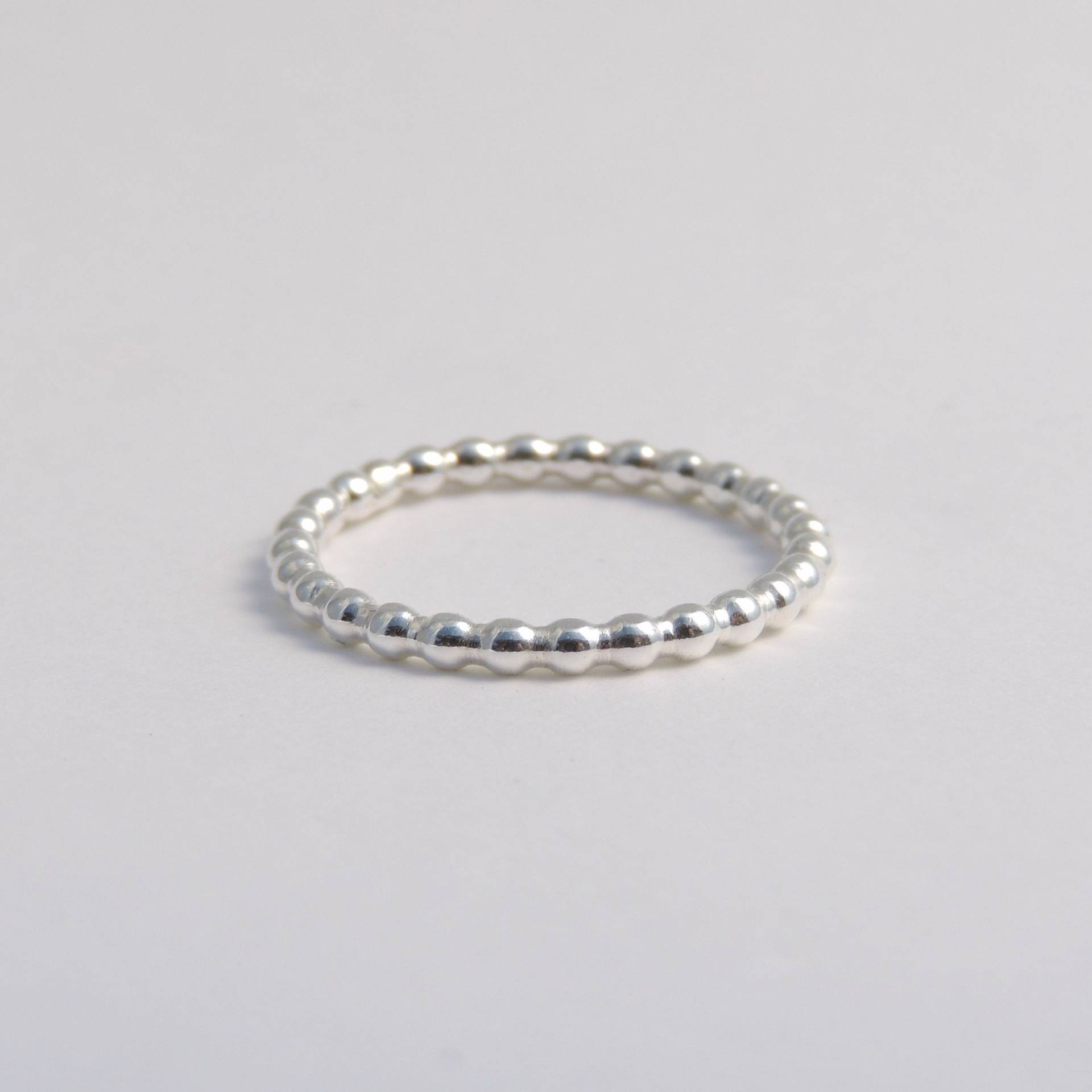 sterling Silber Perlen Band Einfache Ring von LuttrellStudio
