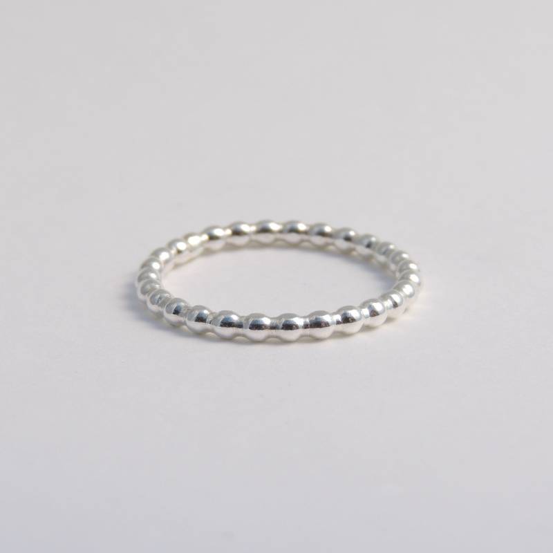 sterling Silber Perlen Band Einfache Ring sterling Silber Perlen Band Einfache Ring von LuttrellStudio