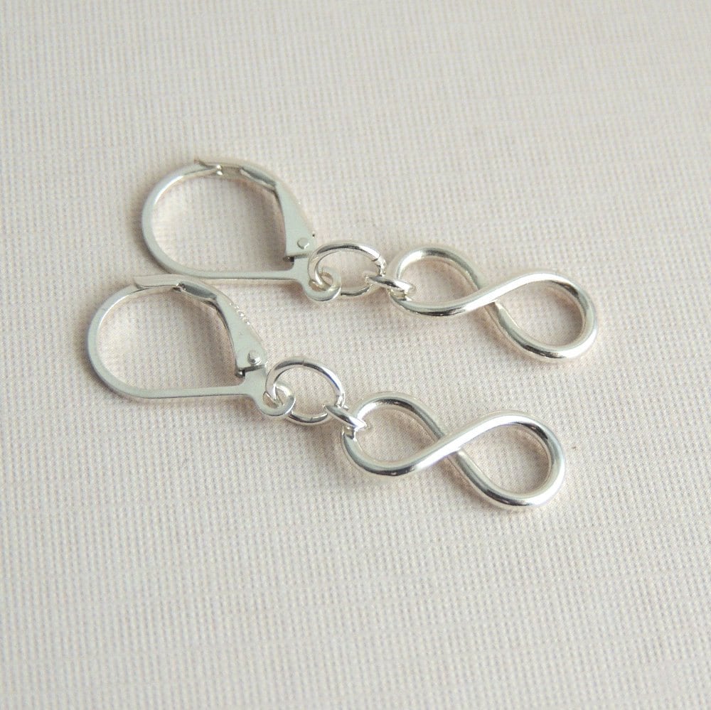Unendlich Symbol Ohrringe Sterling Silber Zeichen von LuttrellStudio