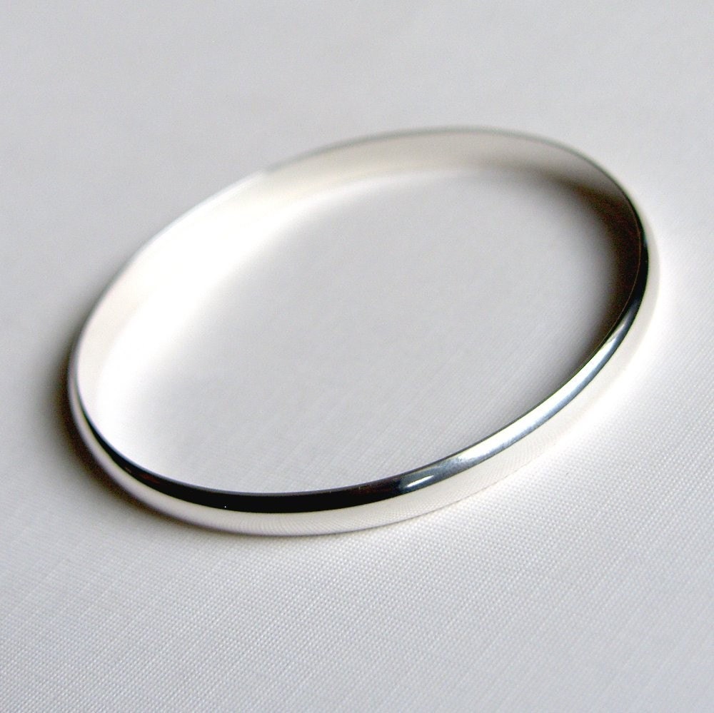 sterling Silber Armreif Armband Massiv von LuttrellStudio