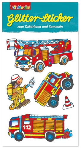 5 Sticker * FEUERWEHR * von Lutz Mauder | 72363 | Mitgebsel für Jungen und Mädchen | Aufkleber zum Kindergeburtstag & Basteln | 112 Feuerwehrmann Feuerwehrauto von Lutz Mauder