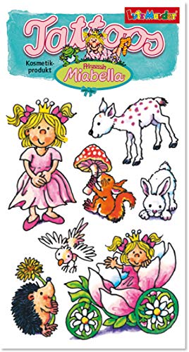 Tattoo-Set * Prinzessin Miabella * vom Lutz Mauder | 44707 | Mädchen Waldtiere Wald Tiere Tattoos Kindertattoo Kinder Geburtstag Mitgebsel von Lutz Mauder