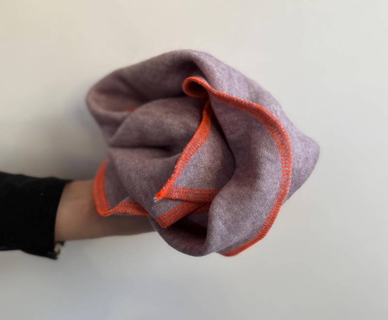 Dreieckstuch Smal | Wollschal Halstuch Wickelschal Strick Nahtfarbe Nach Wahl von LutzundLisbeth