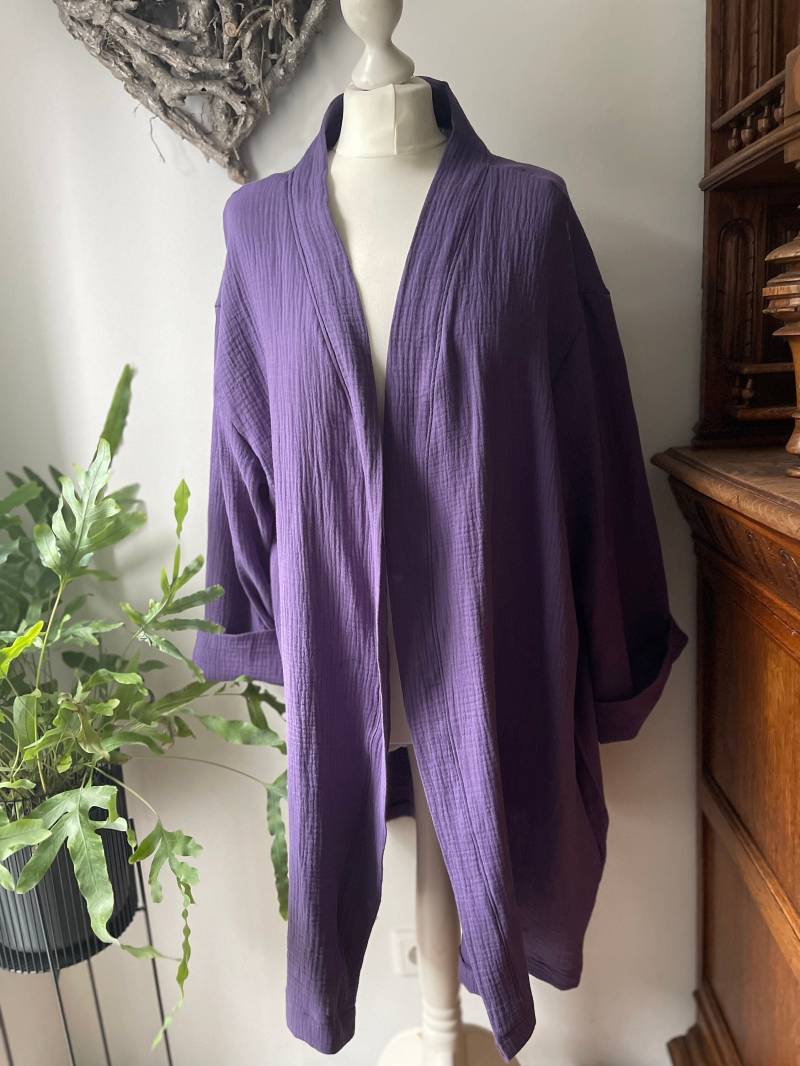 Kimono Aus Musselin Knielang Musselinkimono Farben | Rosa - Und Lilatöne Wählbar von LutzundLisbeth