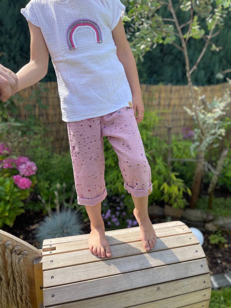 Kurze Hose Aus Musselin Fritzi in Gr. 50-128, Kinderhose Knielang Für Babys Und Kinder Vielen Farben Möglich von LutzundLisbeth