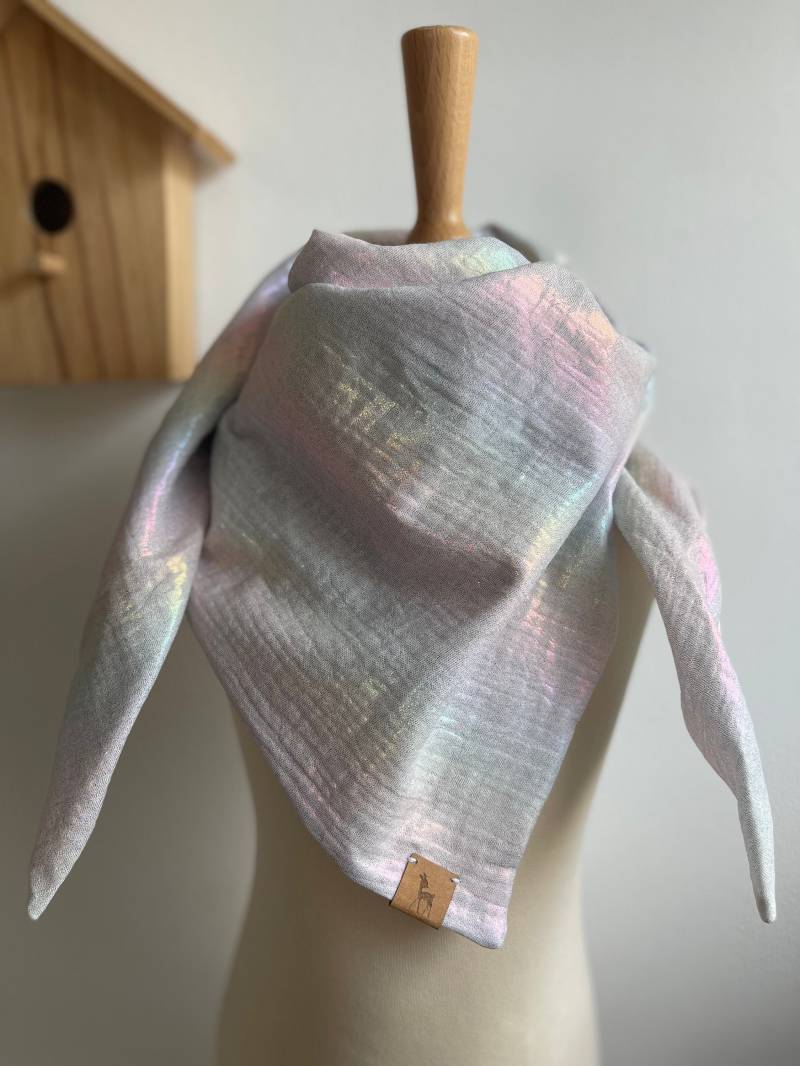 Musselintuch Rainbow Glow Für Babys Und Kids - Wählbar Als Dreieck Oder Quadrat, in Vielen Farben von LutzundLisbeth