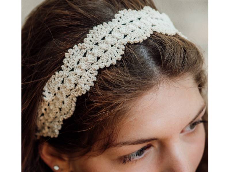 Crochet Boho Headband Made Of Fine Macrame Yarn von LuuPING