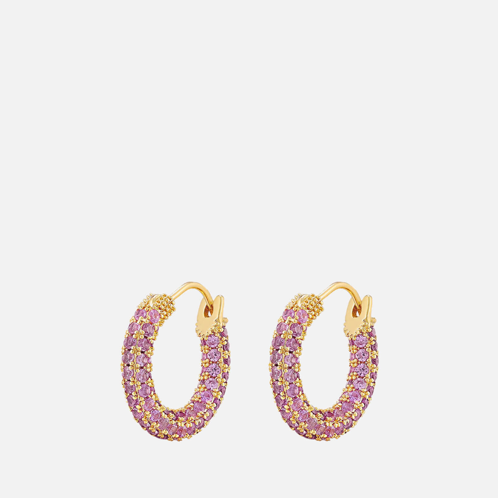Luv AJ Pavé Amalfi Plated Brass Crystal Earrings von Luv AJ