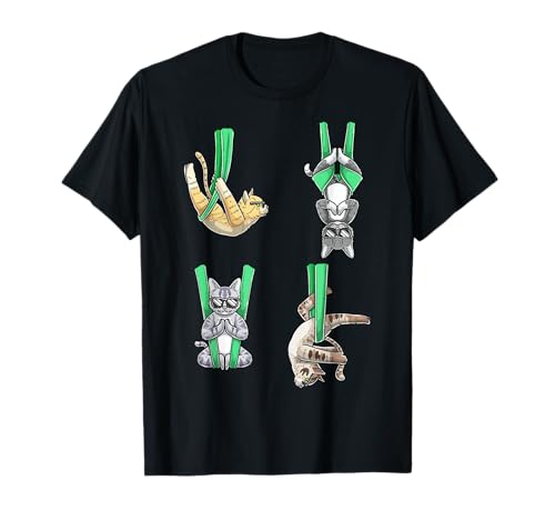LuvAerialMal Aerial Cat Yoga Gymnastik Akrobatik T-Shirt für Männer, Frauen, Jungen, Teenager-Mädchen und Kinder, Schwarz, S LuvAerialMal Aerial Cat Yoga Gymnastik Akrobatik T-Shirt für Männer, Frauen, Jungen, Teenager-Mädchen und Kinder, Schwarz, S von LuvAerialMal