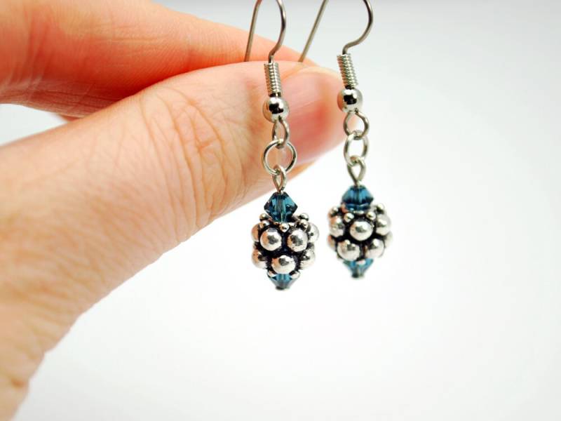 Bubble Blau Und Silber Ohrringe von LuvCherie