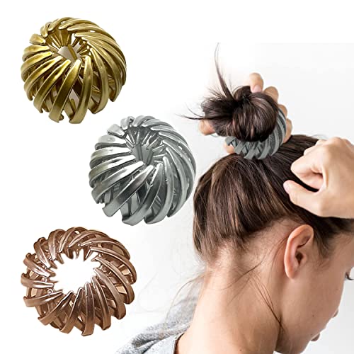 Luvadeyo Bird Nest Hair Clips Women's Simple Ponytail Holder Haircut Bird Nest Hair Bobbles Expandable Headpiece Hair Band for Women Girls (Pack of 3) von Luvadeyo