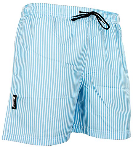 Luvanni Badehose für Herren Schnelltrocknende Badeshorts Style-1 mit Kordelzug Beachshorts Boardshorts Schwimmhose Männer Streifen Streifenmuster Farbe Blau M Luvanni Badehose für Herren Schnelltrocknende Badeshorts Style-1 mit Kordelzug Beachshorts Boardshorts Schwimmhose Männer Streifen Streifenmuster Farbe Blau M von Luvanni