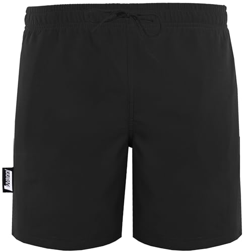 Luvanni Badehose für Herren Schnelltrocknende Badeshorts Style-5 mit Kordelzug Beachshorts Boardshorts Schwimmhose Männer kariert Farbe Schwarz M von Luvanni