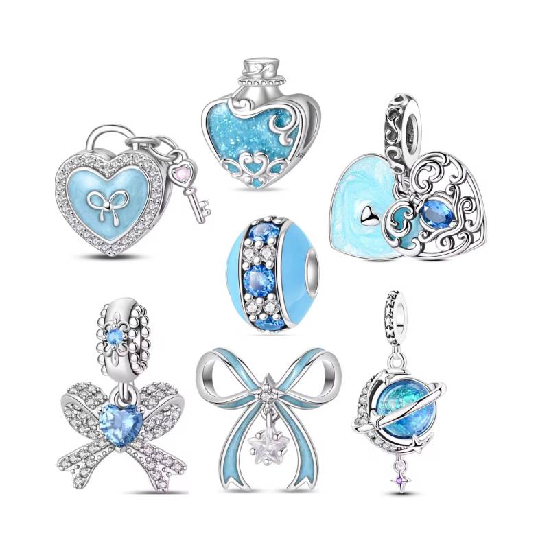 Blau Anhänger Charms, S925 Silber, Für Pandora Armband, Kaufen 3 Get 70% Sale Blau Anhänger Charms, S925 Silber, Für Pandora Armband, Kaufen 3 Get 70% Sale von Luvarin