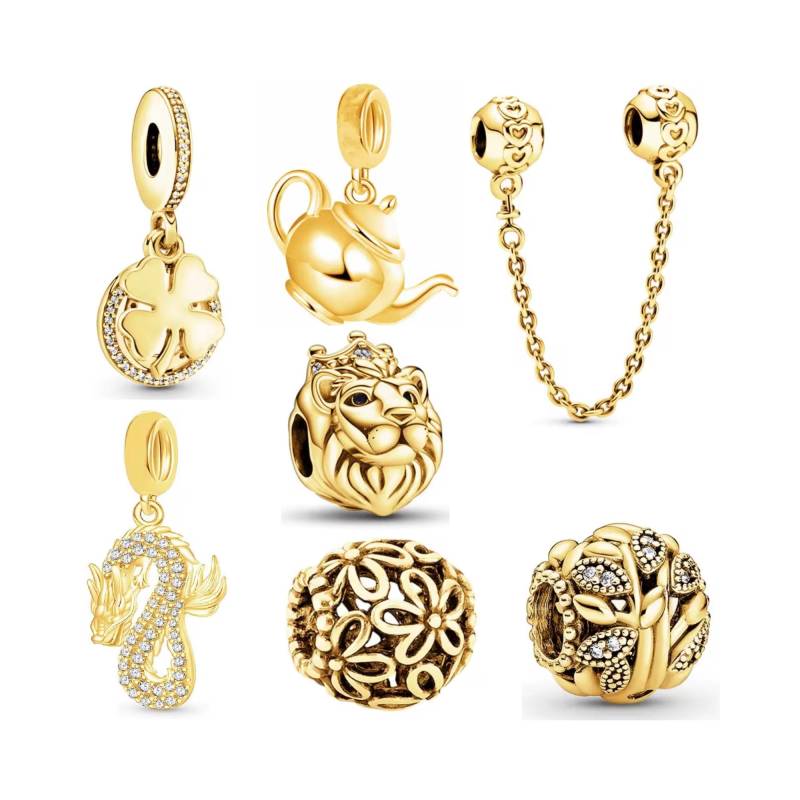 Gold Charms Für Pandora Armband, S925 Silber Charms, Kaufen 3 Erhalten 70% Sale von Luvarin