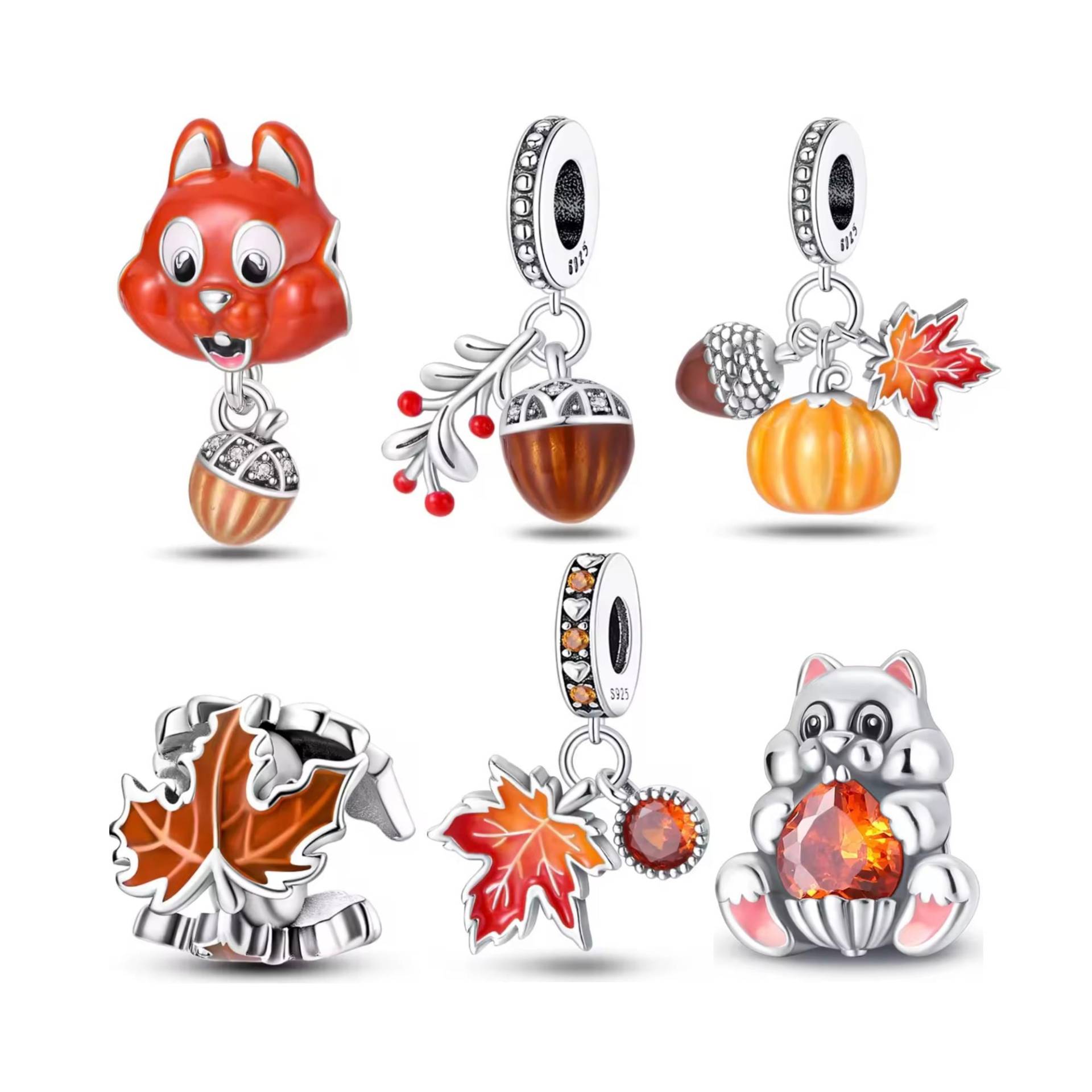 Herbst Charms Für Pandora Armband, S925 Silber Charm, Kaufen 3 Erhalten 70% Sale von Luvarin