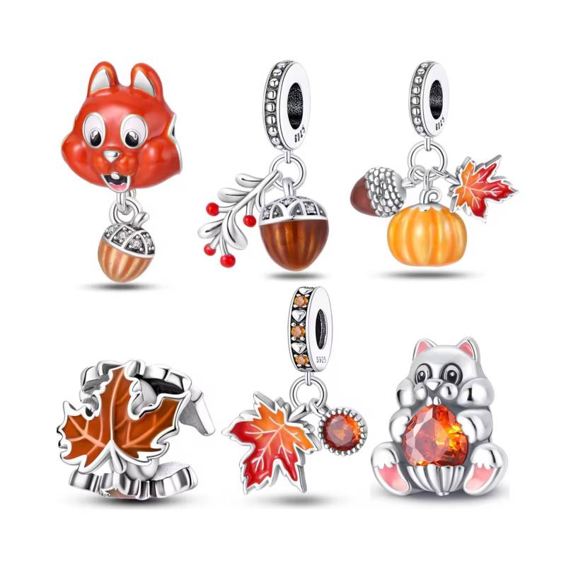 Herbst Charms Für Pandora Armband, S925 Silber Charm, Kaufen 3 Erhalten 70% Sale Herbst Charms Für Pandora Armband, S925 Silber Charm, Kaufen 3 Erhalten 70% Sale von Luvarin