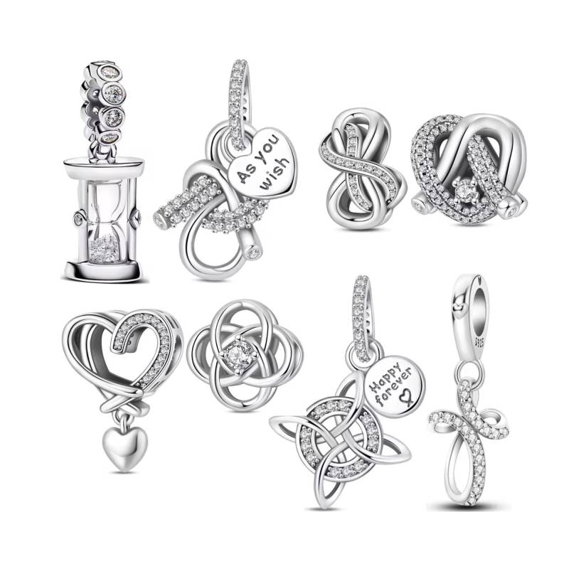 Herz Silber Charms Für Pandora Armband, S925 Sterling Silber, Kaufen 3 Erhalten 70% Sale von Luvarin