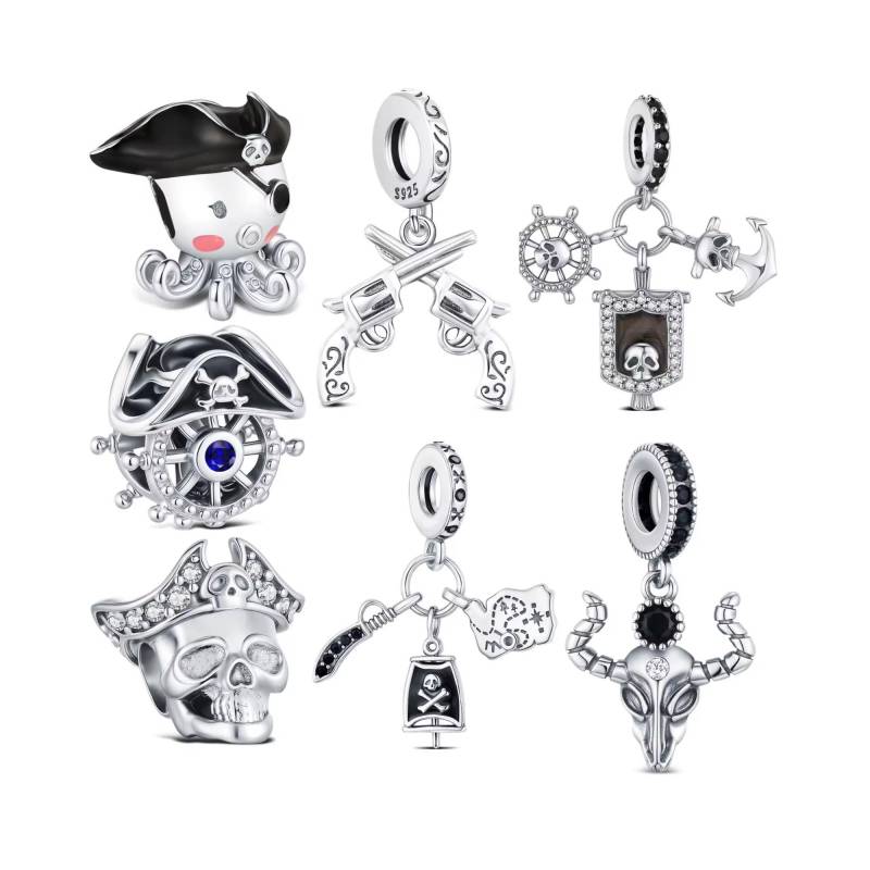 Piraten Charms, Für Pandora Armband, S925 Silber, Kaufen 3 Erhalten 70% Sale Piraten Charms, Für Pandora Armband, S925 Silber, Kaufen 3 Erhalten 70% Sale von Luvarin
