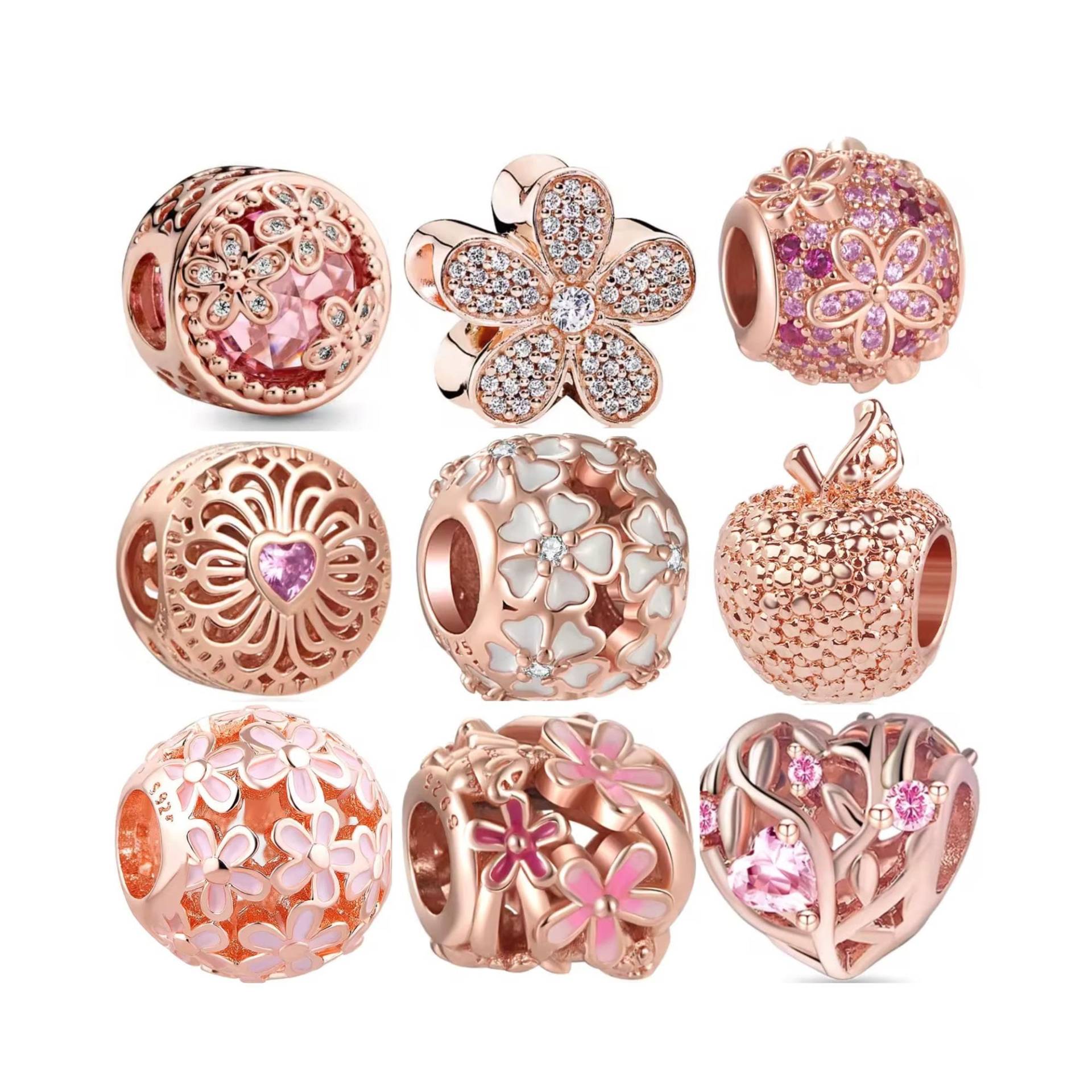 Rosegold Charms Für Pandora Armband, S925 Silber, Kaufen 3 Erhalten 70% Sale von Luvarin