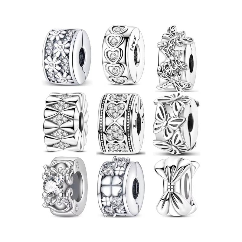 Silber Spacer Charms, Sterling 925 Silber, Für Pandora Armband, Kaufen 3 Erhalten 70% Sale von Luvarin