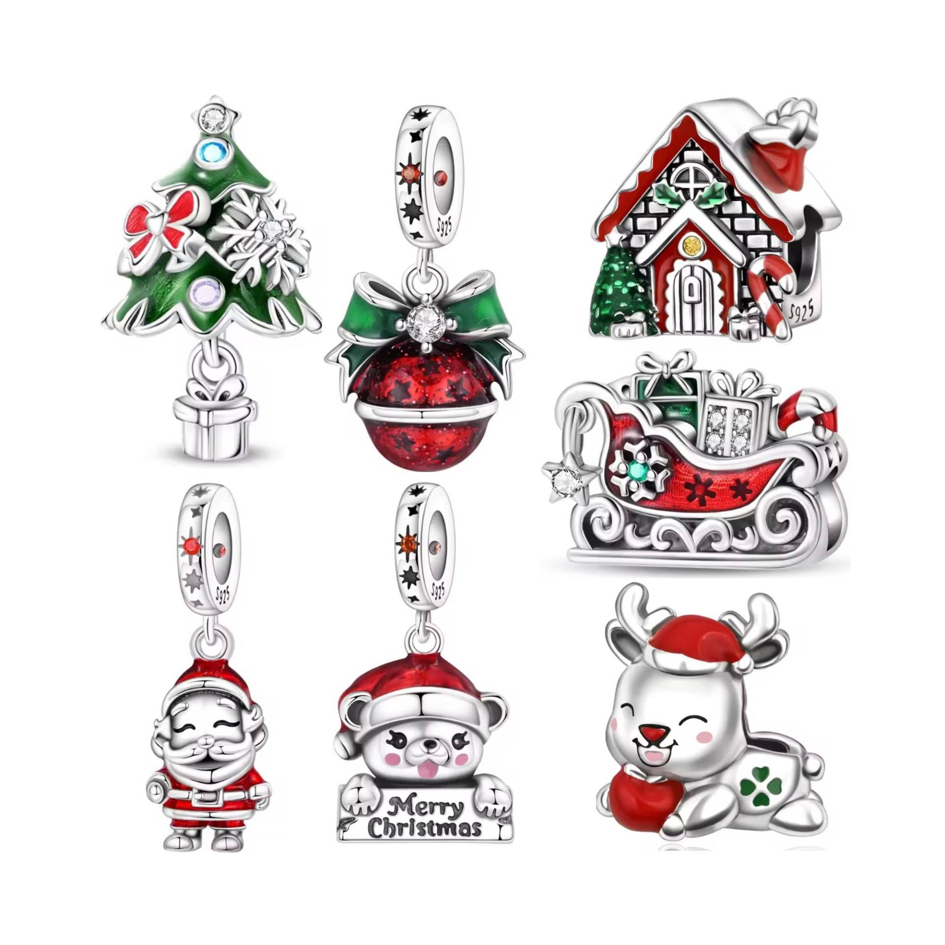 Weihnachtsanhänger Für Pandora Armband, S925 Silber Charms, Kaufen 3 Erhalten 70% Sale von Luvarin