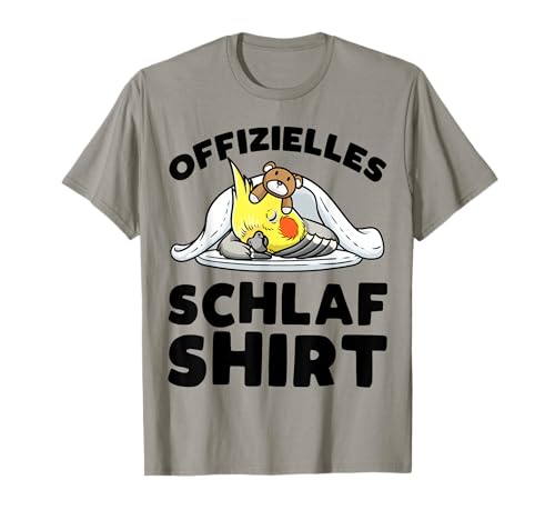 Luvcockatielthem Nymphensittich Papagei Mit Kuscheltier Schlaf Schlummern T-Shirt Grau Unisex-Kinder, Herren, Damen Kleinkind Regular Kurzarm Luvcockatielthem Nymphensittich Papagei Mit Kuscheltier Schlaf Schlummern T-Shirt Grau Unisex-Kinder, Herren, Damen Kleinkind Regular Kurzarm von Luvcockatielthem