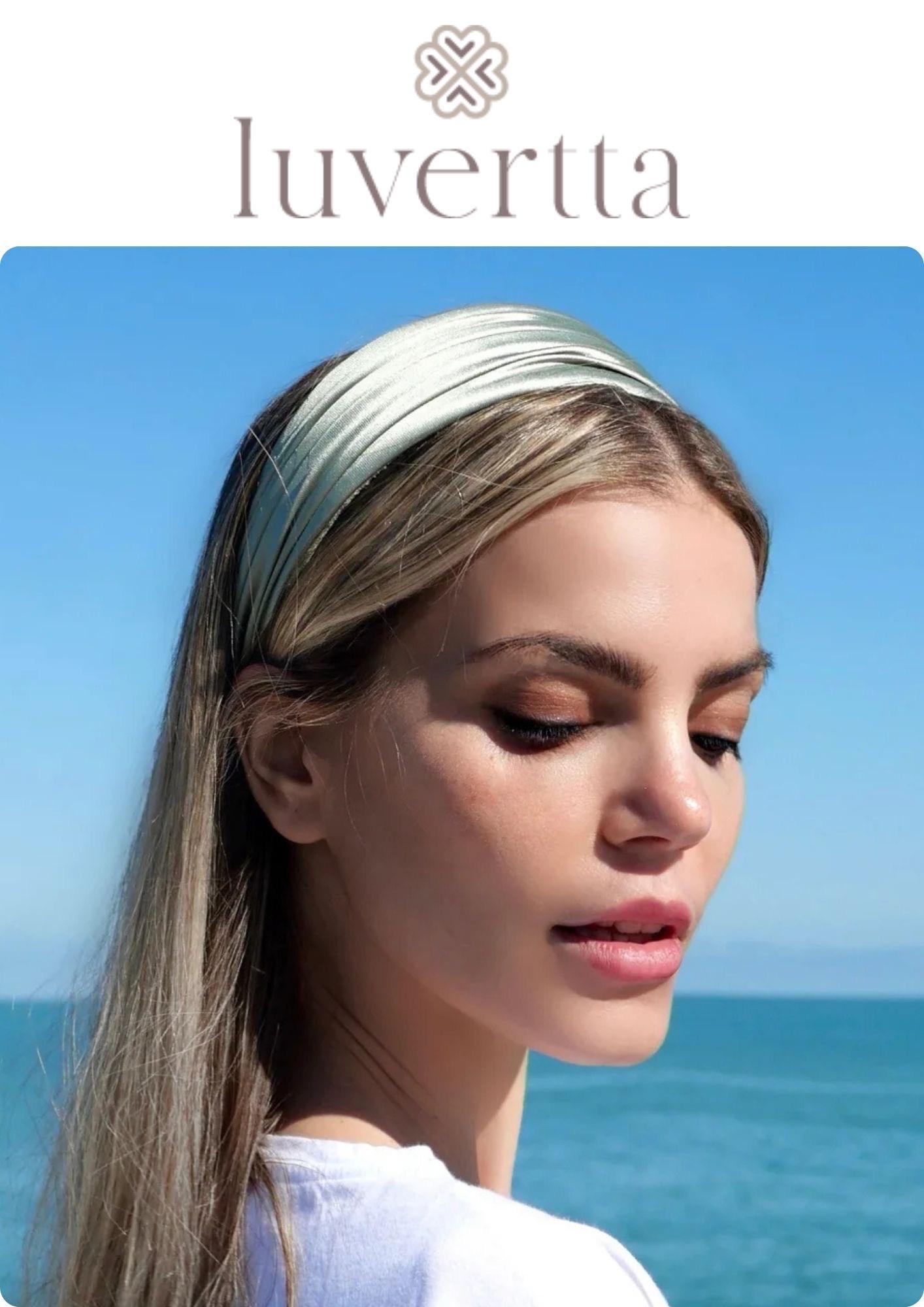 Satin Stirnband Handgefertigtes Breites Comfort-Fit Haar Accessoire Satin Stirnband Handgefertigtes Breites Comfort-Fit Haar Accessoire von Luvertta