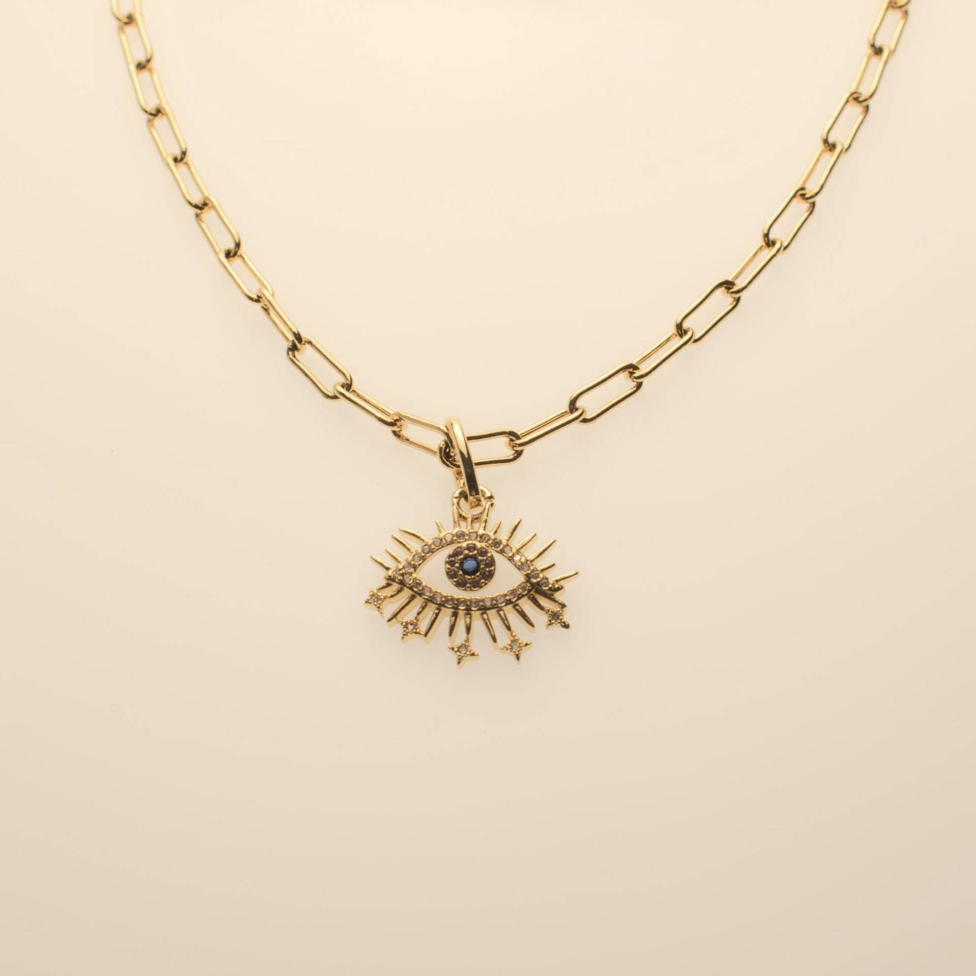 All Seeing Evil Eye Celestial Star Charm Starburst Halskette All Seeing Evil Eye Celestial Star Charm Starburst Halskette von LuvstonedAccessories