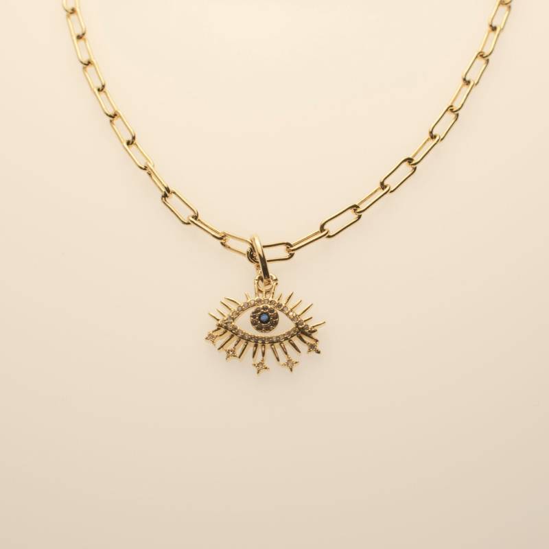 All Seeing Evil Eye Celestial Star Charm Starburst Halskette All Seeing Evil Eye Celestial Star Charm Starburst Halskette von LuvstonedAccessories