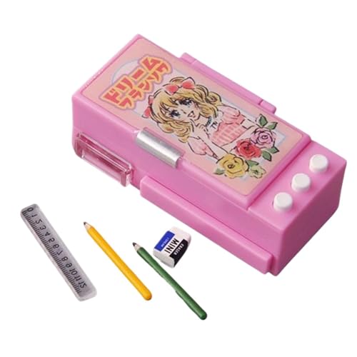 Luwecf 1:12 Puppenhaus Schreibwarenbox Miniatur Bleistift Organizer Spielzeug Modell, Rosa von Luwecf