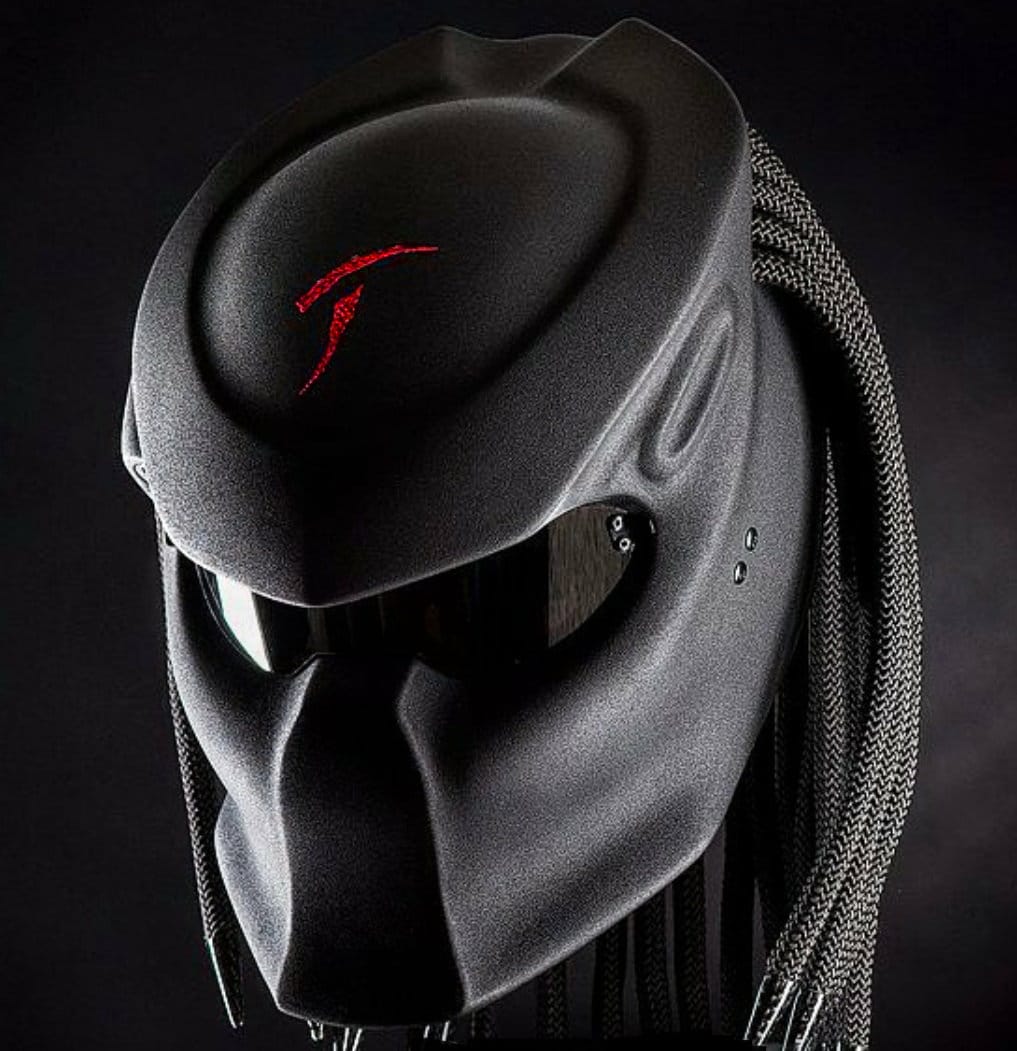 Benutzerdefinierte Predator Motorradhelm Handbemalte Rote Logo-Kurve | Dot Und Ece-Geprüft Benutzerdefinierte Predator Motorradhelm Handbemalte Rote Logo-Kurve | Dot Und Ece-Geprüft von LuxBearCustom