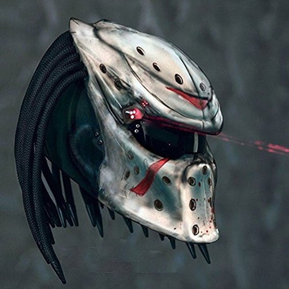Custom Predator Motorrad Helm Jason Mask Style | Dot Und Ece Geprüft von LuxBearCustom