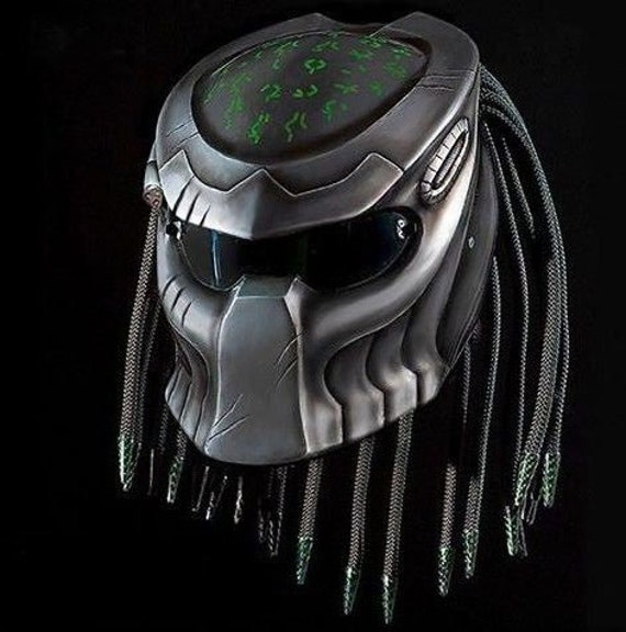 Custom Predator Motorrad Helm Stil | Dot Und Ece Geprüft von LuxBearCustom